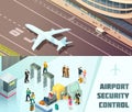 Airport Horizontal Isometric Banners