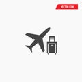 Airport airlines baggage travel icon