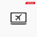Airport airlines on the monitor icon