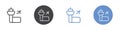 Airport icon Flat set in black and white color Royalty Free Stock Photo