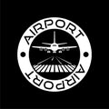 Airport icon isolated on dark background Royalty Free Stock Photo