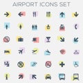 Colorful Flat Icons Set - vector