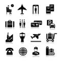 Airport Icons Black