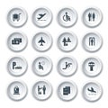 Airport icons set