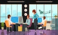 Airport Interior Cartoon Composition Royalty Free Stock Photo