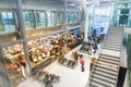 Waiting room and cafeteria inside of Henri Coanda International Airport 