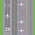 Airport landing airstrips vector