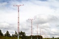 Airport landing light tower Royalty Free Stock Photo