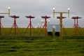 Airport landing lights Royalty Free Stock Photo