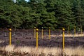 Airport Landing Lights In Field Pointing Away Royalty Free Stock Photo