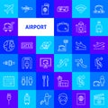 Airport Line Icons