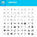 Airport Line Web Glyph Icons