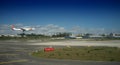 Airport Lisbon -Portuguese Airlines plane landing