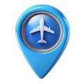Airport location 3D icon