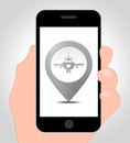 Airport Location Online Means Mobile Phone And Airfield