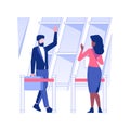 Airport meeting service isolated concept vector illustration.