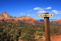 Airport Mesa Summit Trail Sign in Sedona, Arizona