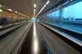 Airport moving walkway Royalty Free Stock Photo