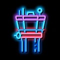 airport navigation center neon glow icon illustration