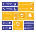 Airport Navigation Infographic Design Elements