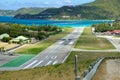 Airport next to St Jean beach, St Barths, Caribbean