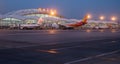 Airport Night View Royalty Free Stock Photo