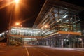 Airport Nuremberg building at night