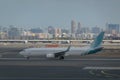 Airport outside the window scene, waiting for the flight Royalty Free Stock Photo