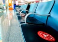 Airport Pandemic Seating Royalty Free Stock Photo