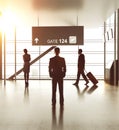 Airport with people Royalty Free Stock Photo