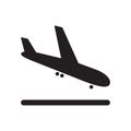 airport plane arrival icon