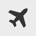 Airport or plane. Simple vector monochrome icon