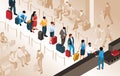 Airport Queue Illustration