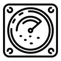 Airport radar icon, outline style