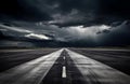 Airport road fly. Generate Ai