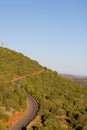 Airport road with several hot air balloons over Sedona, Arizona Royalty Free Stock Photo