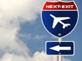 Airport road sign Royalty Free Stock Photo