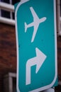 airport road sign Royalty Free Stock Photo