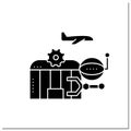 Airport robotization glyph icon