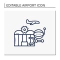 Airport robotization line icon