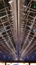 Airport roof structure in Charles de Gaulle Paris france Royalty Free Stock Photo