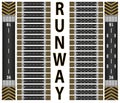 Airport runway, template, vector illustration