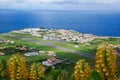 The airport in Santa Cruz das Flores, Flores Island, Azores, Portugal