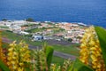 Airport in Santa Cruz das Flores, Flores Island, Azores, Portugal Royalty Free Stock Photo