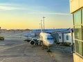 Airport scene, Aeroflot airplanes, Moscow Sheremetyevo airport