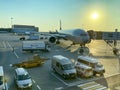 Airport scene, Aeroflot airplanes, Moscow Sheremetyevo airport