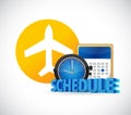 airport schedule time concept