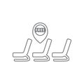 Airport Seat place, waiting area icon. Element of Airport for mobile concept and web apps icon. Outline, thin line icon for