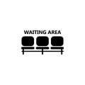 Airport Seat place, waiting area icon