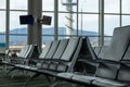 Airport seating close up Royalty Free Stock Photo